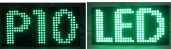 Zelená farba p10 led displej modul asynchrónne led controller vonkajšie led textové reklamy rada 41*169cm