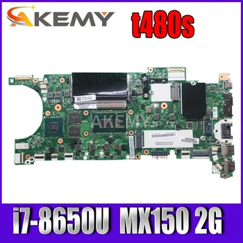 ET481 NM-B471 základná DOSKA Pre Lenovo Thinkpad T480S Notebook doske SR3L8 i7-8650U CPU Geforce MX150 2G GDDR5