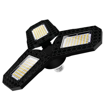 E27 LED Garážové Svetlo 80W 60W 40W Priemyselné Lampy, Super Svetlé Deformovateľné Interiérové LED High Bay Dielňa Sklad Svetlá
