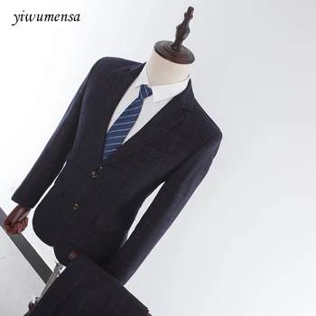 Yiwumensa Značky Podnikania Muži Obleky Zákazku, na Mieru Klasické Čierne Svadobné Obleky Pre Pánske, Vyrobené na Mieru Ženícha Vyhovovali Tuxedos