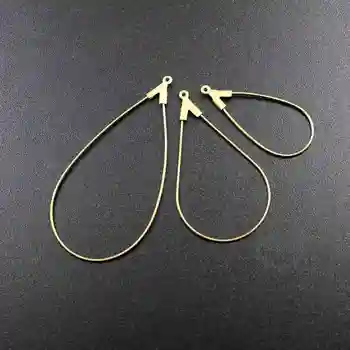 Kvapka tvar jednoduché surové mosadzný drôt náušníc slučky kúzlo DIY dodávky zistenia 1800334