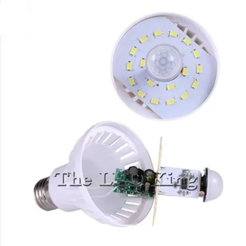 PIR Snímač Pohybu Lampa 5w LED Žiarovka 7w Led 15w Auto Smart LED žiarovky Alebo Zvuku Hlasu Svetlo E27 Motion Sensor, Light LED lampa