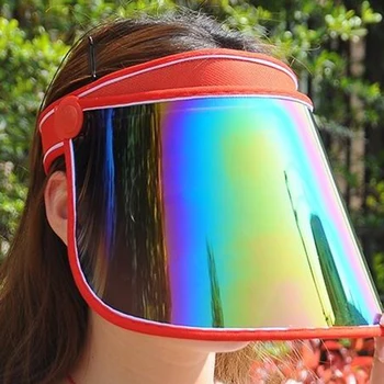 Unisex Dúhové Ochranné Zrkadlové Vonkajšie Športové Cestovné Anti-UV Slnečná Clona Slnečná Clona Klobúk