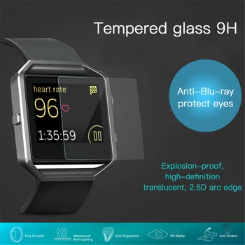 3ks/Veľa Pre Fitbit Blaze Smart Hodinky Ochranné 9H 2.5 D Tvrdeného Skla Pre Fitbit Blaze Premium Screen Protector Film