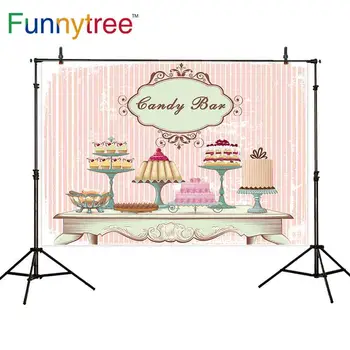 Funnytree kulisu pre photo studio púšti tabuľka pruhy candy bar koláče party dekor fotografie pozadí photobooth prop