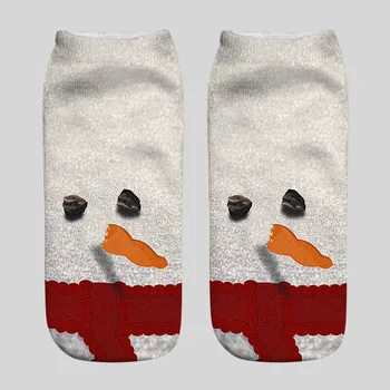 35# Unisex Vianočné Zábavnej 3D Móda Tlačené Bežné Ponožky Roztomilý Low Cut Členok Ponožky vianočná výzdoba pre domáce рождество navidad