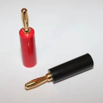 1pcs 4 mm Zlaté Á Audio Banánových Solderless Skrutku Pripojenie Adaptéra 32A/30VAC-60VAC Black Red