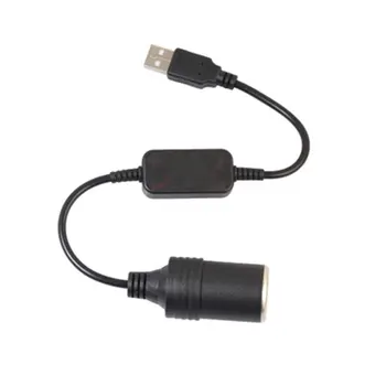DYAN 5V 2A USB Samec na 12V Auto Zásuvky pre zapaĺovač Converter kábel Kábel Adaptéra pre DVR Auto-Nabíjačkou Elektronika Auto Príslušenstvo