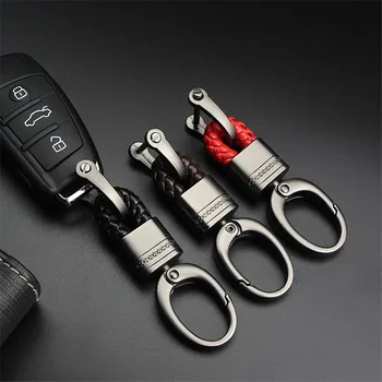 Ručne Tkané Podkovy Pracka Auto Keyring Keychain prívesok Pre Audi A3 8 l Rs3 A6 4f TT Mk1 100 A5 Krúžok Držiak na Príslušenstvo