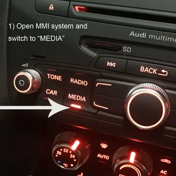 Chenyang Auto Aux Bluetooth Audio Médiá V AMI MDI USB Kábel Adaptéra Pre Auta VW AUDI A4 A6, Q5 Q7 Neskoro Ako v roku 2009