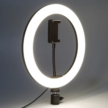 3 Farby Stmievateľné LED Krúžok Svetlo Lampy 3000-6500K Selfie make-up Video Studio USB 5-8V DC S Gimbal A Stojanom Pre Smartphone