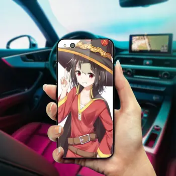 Anime Konosuba Megumin Tvrdeného Skla Kryt puzdro pre Huawei Mate 20 Y6 Y9 Česť 6X 8 8A 9 10 P20 P30 Plus Lite Pro 2018 2019