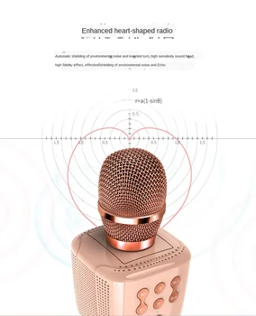 Tuxun 015 Mikrofón Mobilný Telefón, KTV Mikrofón Audio Integrované Bezdrôtové Bluetooth Univerzálny Karaoke Mikrofón Artefakt