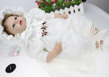 22 inch Hot predaj silikónové reborn bábiky veľkoobchod realisticky dieťa novorodenec módne bábiky Vianočný darček dievčatá hrať dom hračky