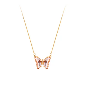 SNCSDK 2020 Tvorivé malé čerstvé clavicle reťazca dievča hmyzu prívesok wild motýľ náhrdelník pre ženy estetické náhrdelník Šperky
