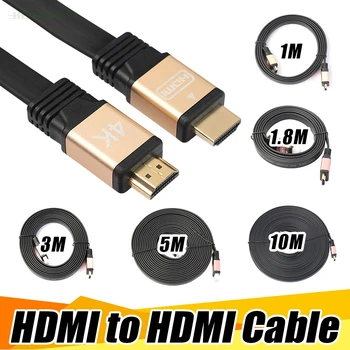 50pcs Pozlátené HDMI Plochý Kábel HDMI 2.0 (4K x 2K) Vysoká Rýchlosť Ethernet Podpora Video 4K 2160p HD 1080p 3D 1m 1.8 m 3m 5m 10m