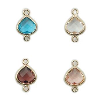 Glamour drop sklo konektory sa používajú na výrobu šperkov a vytvoriť vysoko kvalitné príslušenstvo pre DIY dámske náhrdelníky náušnice