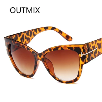 Móda Cat Eye Slnečné Okuliare Ženy 2021 Nový Vintage Leopard Veľké Rámom Slnečné Okuliare Žena Retro Okuliare Mužov Jazdy Okuliare