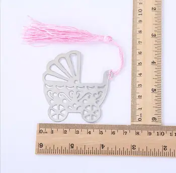 20pcs Špeciálnej Nerezovej Ocele Kočík Baby Pink Strapec Záložku Na Vianoce Svadba Baby Sprcha Strany Narodeniny Prospech Darček