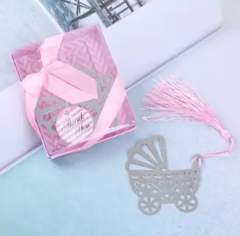 20pcs Špeciálnej Nerezovej Ocele Kočík Baby Pink Strapec Záložku Na Vianoce Svadba Baby Sprcha Strany Narodeniny Prospech Darček