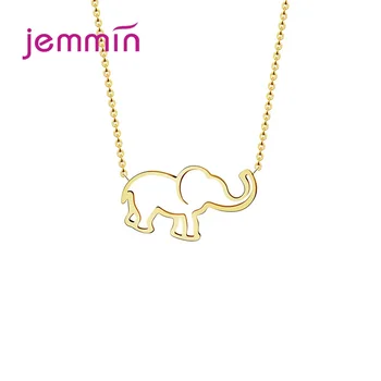 Horúce Trendy Slon Prívesok Náhrdelník Choker Zvierat Tvar 925 Sterling Silver Šperky pre Dievča Dieťa Narodeniny Darček Šperky
