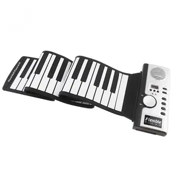 61 Klávesov Elektronické Prenosné, Flexibilné Silikónové Rúk zrolovať Klavír Vstavaný Reproduktor MIDI Out Klávesnice Orgán