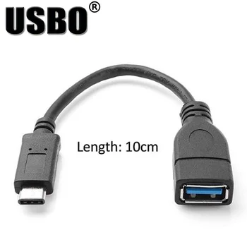 Veľkoobchod čierna biela 0,1 M USB 3.1 OTG kábel, USB Typ-C samec na USB 3.0 žena linke