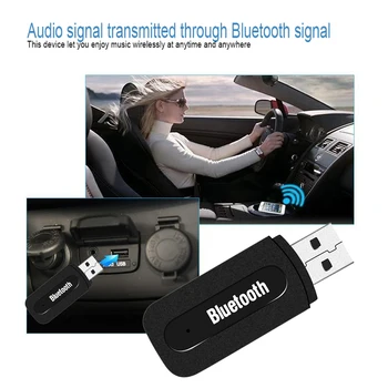 3,5 mm Jediný Výstupný audio Music Prijímač Pre Auto Domov Stereofónny Reproduktor USB Auta, Bluetooth, Aux Audio Prijímač, Adaptér