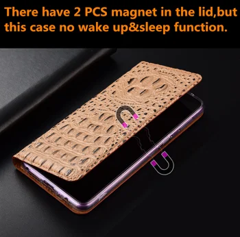Business štýle krokodíla späť vzor prírodná koža telefón puzdro na Huawei Honor Play4T Pro/Česť Play4T flip karty kryt capa