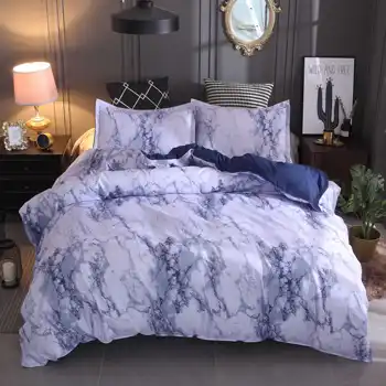 Posteľná bielizeň Nastaviť Mramoru textúra posteľná bielizeň kryt deka pokryť 2/3 dielna sada posteľ kryt dvojitého queen bed deka kryt (bez listov)