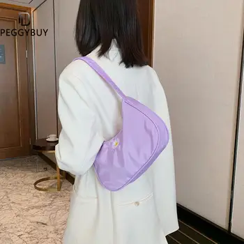 Móda Nádherné Nákupné Tašky Kórejský Daisy Vzor Dievčatá Ramenný Hobo Nylon Ženy Malé Podpazušia Kabelku Bagsa