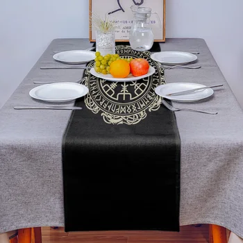 Mandala Kompas Black Tattoo Stôl Runner Svadobný Stôl Dekorácie Jedálenský Stôl Pretekárov Placemat Vianočný Dekor Obrus
