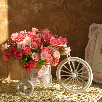 - barrowload alice umelý kvet ruže nastaviť umelý kvet veľké kolesá auta a štýlové dekorácie kvet