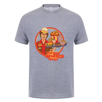 Mladý muž T-shirt Jesť Svoje Starosti, Tričko American Horror Story Streetwear krátky rukáv T Shirt Topy bavlna Muži