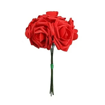 1 Kytice PE Pena 10 Hláv Umelé Falošné Ruže Kvet Nevesta Svadobné DIY Dekor