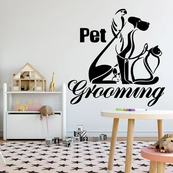 Krásy Pet Grooming Samolepiace Vinylové Nepremokavé Wall Art Odtlačkový Interiéru Obývacej Izby, Spálne, Vymeniteľné Nástenná Maľba Vlastné