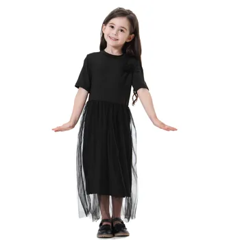 Móda Moslimských Detí Abaya Islamské Oblečenie Dievča Maxi Šaty Na Blízkom Východe Arabského Tradičné Dlhé Šaty, Šaty Kimono Jubah Ramadánu