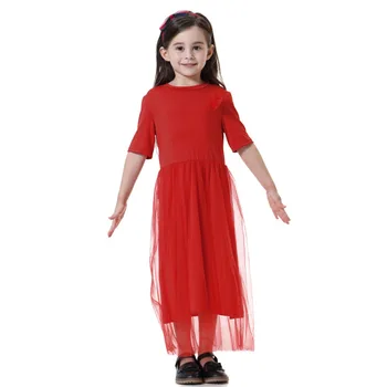 Móda Moslimských Detí Abaya Islamské Oblečenie Dievča Maxi Šaty Na Blízkom Východe Arabského Tradičné Dlhé Šaty, Šaty Kimono Jubah Ramadánu