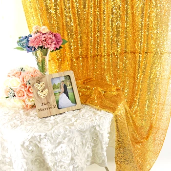 Champagne Rose Gold Leskom Sequin Reštaurácia Opony Svadobné Pozadie Baby Sprcha Výročie Strany Fotografia V Pozadí