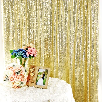 Champagne Rose Gold Leskom Sequin Reštaurácia Opony Svadobné Pozadie Baby Sprcha Výročie Strany Fotografia V Pozadí