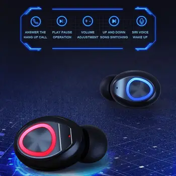 V10 Bluetooth Headset LED digitálny displej TWS tlačidlo bezdrôtové Bluetooth stereo 5.0 plnenie bin mini neviditeľné športové slúchadlá