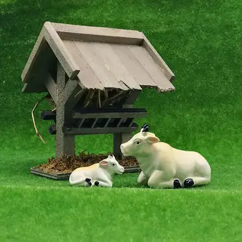 1/12 Miniatúr, Drevený domček pre bábiky Simulácia jasliach dobytka jasliach Príslušenstvo Mini koryto Pre Dollhouse koryto dobytka zariadené, pri E2N5