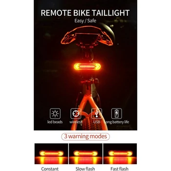 Požičovňa Bicyklov Svetlo Diaľkové Zase Signál Bicykel zadné Svetlo na Bicykel USB Nabíjateľné Zadné Svetlo na Bicykel LED Bezpečnostné Upozornenie
