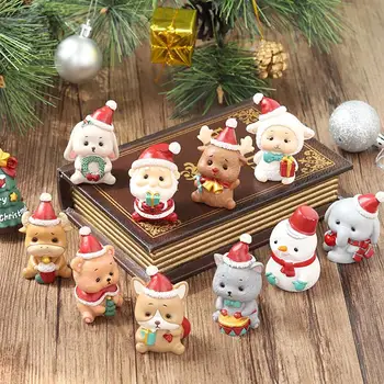 2021 Nový Rok Mini Vianočný Živice Ornament Sklenené Nádoby Príslušenstvo Darček Víla Záhradné Figúrky, Bábiky Domáce Dekorácie