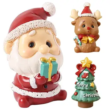 2021 Nový Rok Mini Vianočný Živice Ornament Sklenené Nádoby Príslušenstvo Darček Víla Záhradné Figúrky, Bábiky Domáce Dekorácie