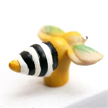 Roztomilý Bee 53 mm Živica Gombíkmi Rukoväť jednootvorová Nábytok Skrine Skrinka, Skriňa Zásuviek a Dverí Gombík Ťahá Cartoon detská Izba Decor