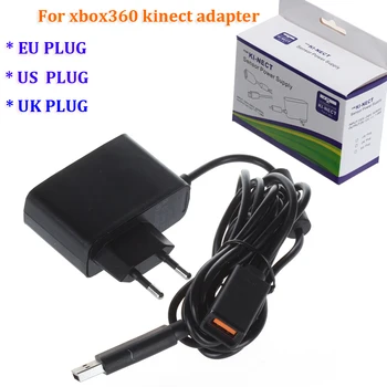 Vianočné cena AC 100V-240V Napájanie EU/US Konektor Adaptéra USB Nabíjanie Nabíjačky Pre Microsoft Xbox 360 Kinect Senzor