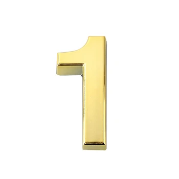 10 Kusov Zlatých Samolepiace Dvere Čísla Domu Schránky Čísla, názov Ulice Čísel pre Pobyt a Schránky Znaky 0 až 9