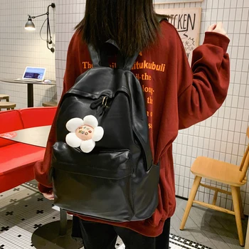 PU kožené doplnky, dámske batoh Japonské ženy jednoduchých Školských tašiek pre grils študentov stredných škôl, kórejský Harajuku batohy 2020
