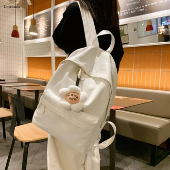 PU kožené doplnky, dámske batoh Japonské ženy jednoduchých Školských tašiek pre grils študentov stredných škôl, kórejský Harajuku batohy 2020